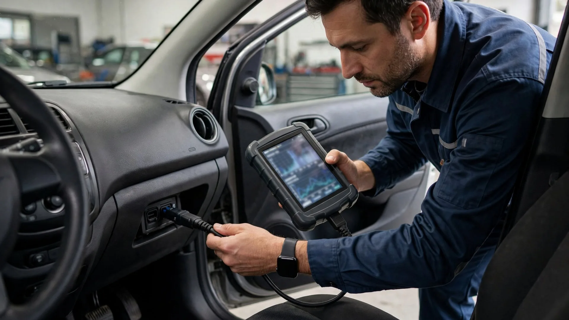 Diagnóstico de falha de ignição (misfire) com scanner automotivo conectado à central
