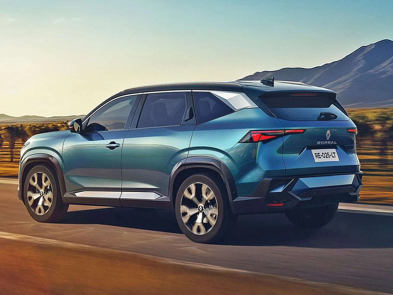 Design traseiro e perfil do Renault Boreal
